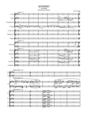ピアノ協奏曲嬰へ短調作品5 オーケストラスコア